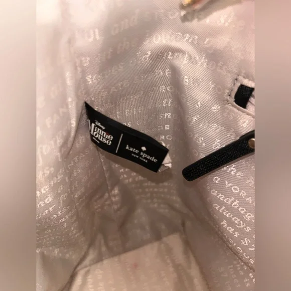 Kate Spade x Disney Minnie Mouse Francis Womens Tote Bag Cream Storybook lining - Picture 13 of 16